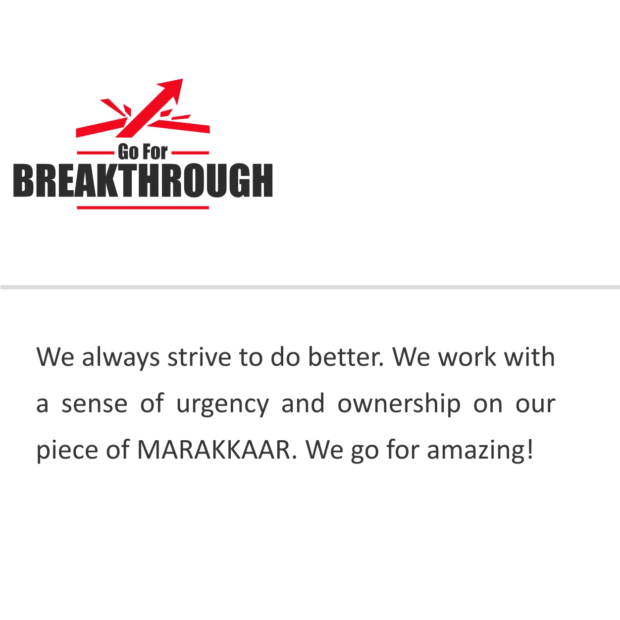 Go For Breakthrough